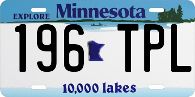 MN license plate 196TPL