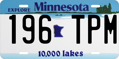MN license plate 196TPM