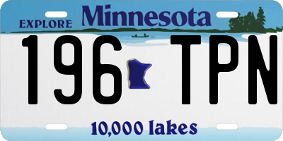 MN license plate 196TPN