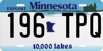 MN license plate 196TPQ