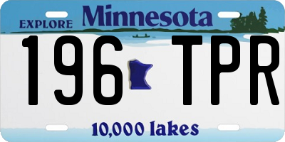 MN license plate 196TPR