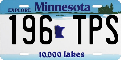 MN license plate 196TPS
