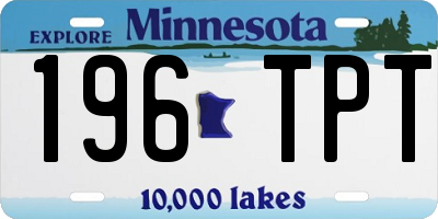 MN license plate 196TPT