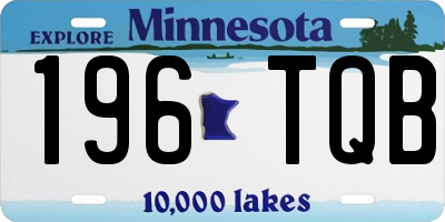 MN license plate 196TQB