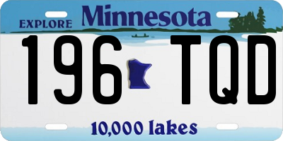 MN license plate 196TQD