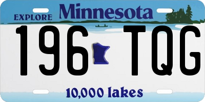 MN license plate 196TQG