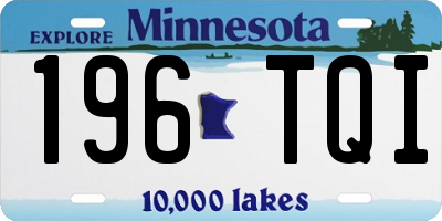 MN license plate 196TQI