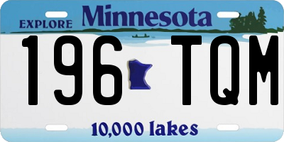 MN license plate 196TQM