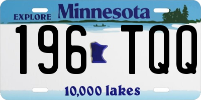 MN license plate 196TQQ