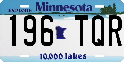 MN license plate 196TQR