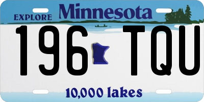 MN license plate 196TQU