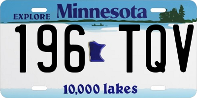 MN license plate 196TQV