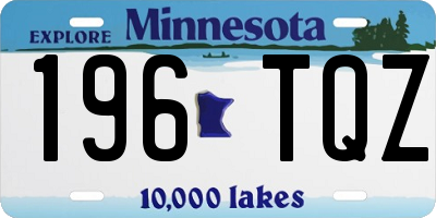 MN license plate 196TQZ