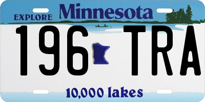 MN license plate 196TRA