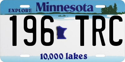 MN license plate 196TRC