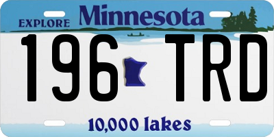 MN license plate 196TRD