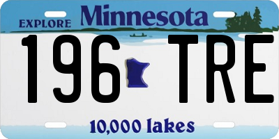 MN license plate 196TRE
