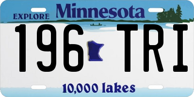 MN license plate 196TRI