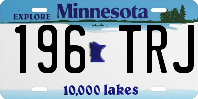 MN license plate 196TRJ