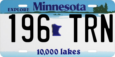 MN license plate 196TRN