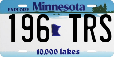 MN license plate 196TRS