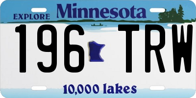 MN license plate 196TRW