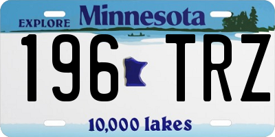 MN license plate 196TRZ