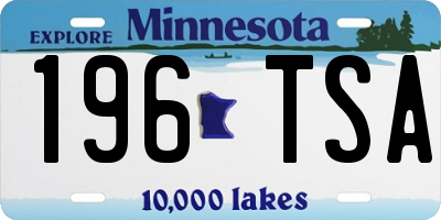 MN license plate 196TSA