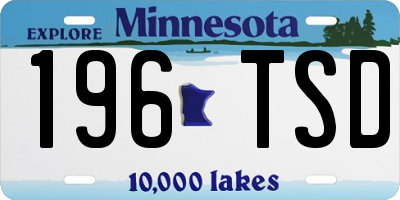 MN license plate 196TSD
