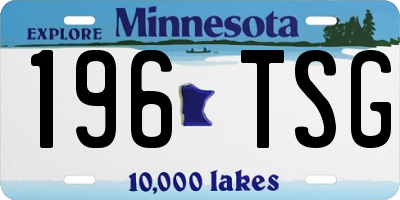 MN license plate 196TSG