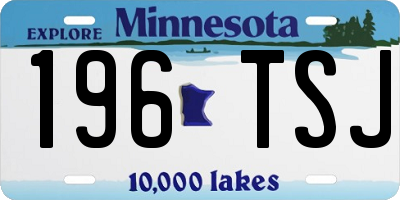 MN license plate 196TSJ