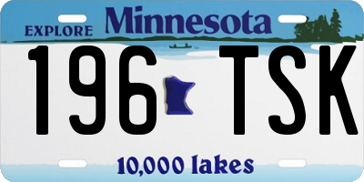 MN license plate 196TSK