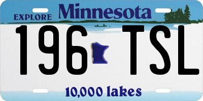 MN license plate 196TSL