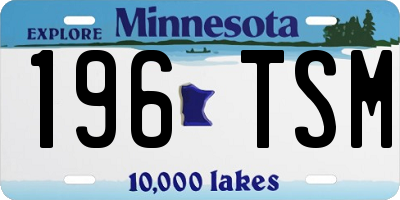 MN license plate 196TSM
