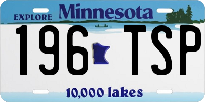 MN license plate 196TSP