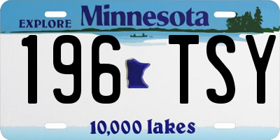MN license plate 196TSY