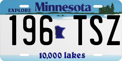 MN license plate 196TSZ