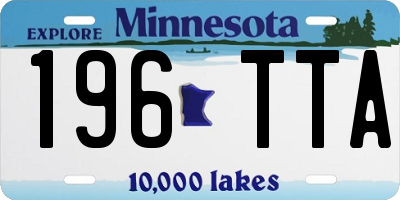 MN license plate 196TTA
