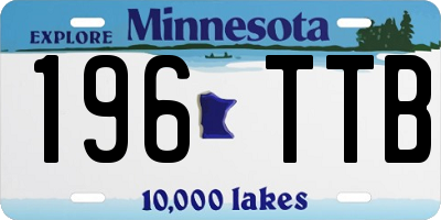 MN license plate 196TTB