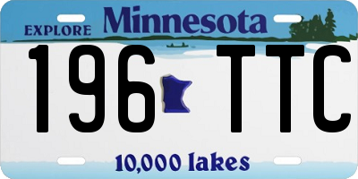 MN license plate 196TTC