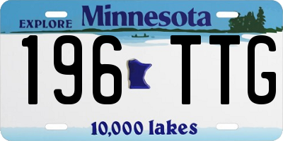 MN license plate 196TTG