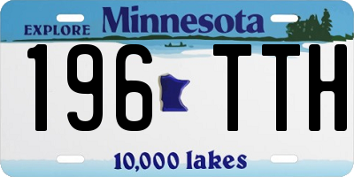 MN license plate 196TTH