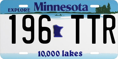 MN license plate 196TTR