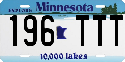 MN license plate 196TTT
