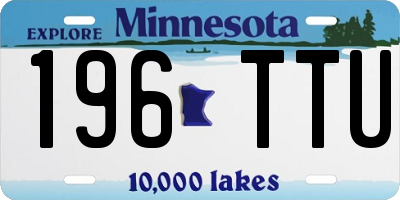 MN license plate 196TTU