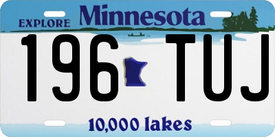 MN license plate 196TUJ