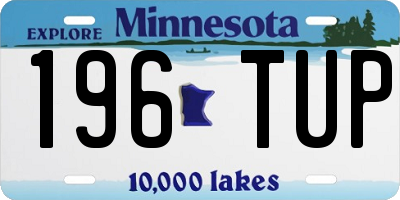 MN license plate 196TUP