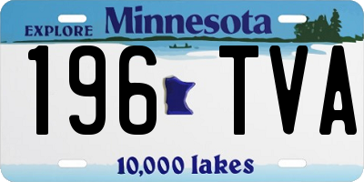 MN license plate 196TVA