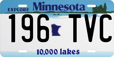 MN license plate 196TVC
