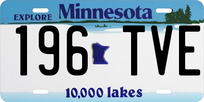 MN license plate 196TVE